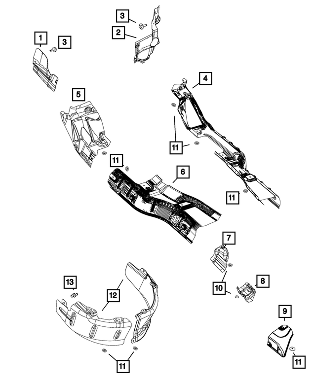 Genuine Chrysler 68057698AC Transmission Heat Shield