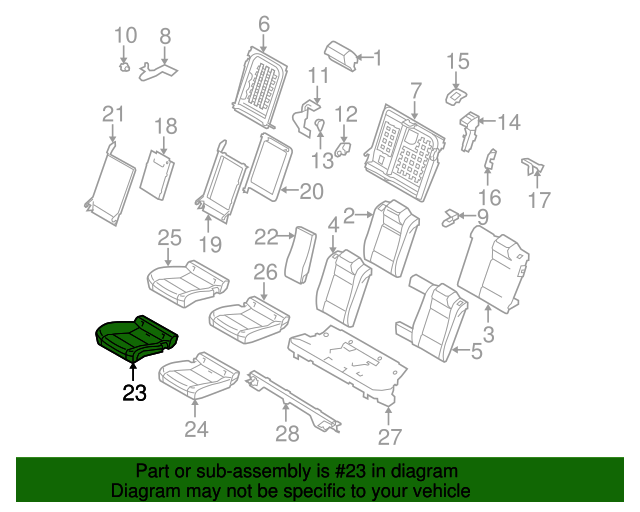 Genuine BMW 52207171858 Seat Cushion Pad FREE Shipping on Most