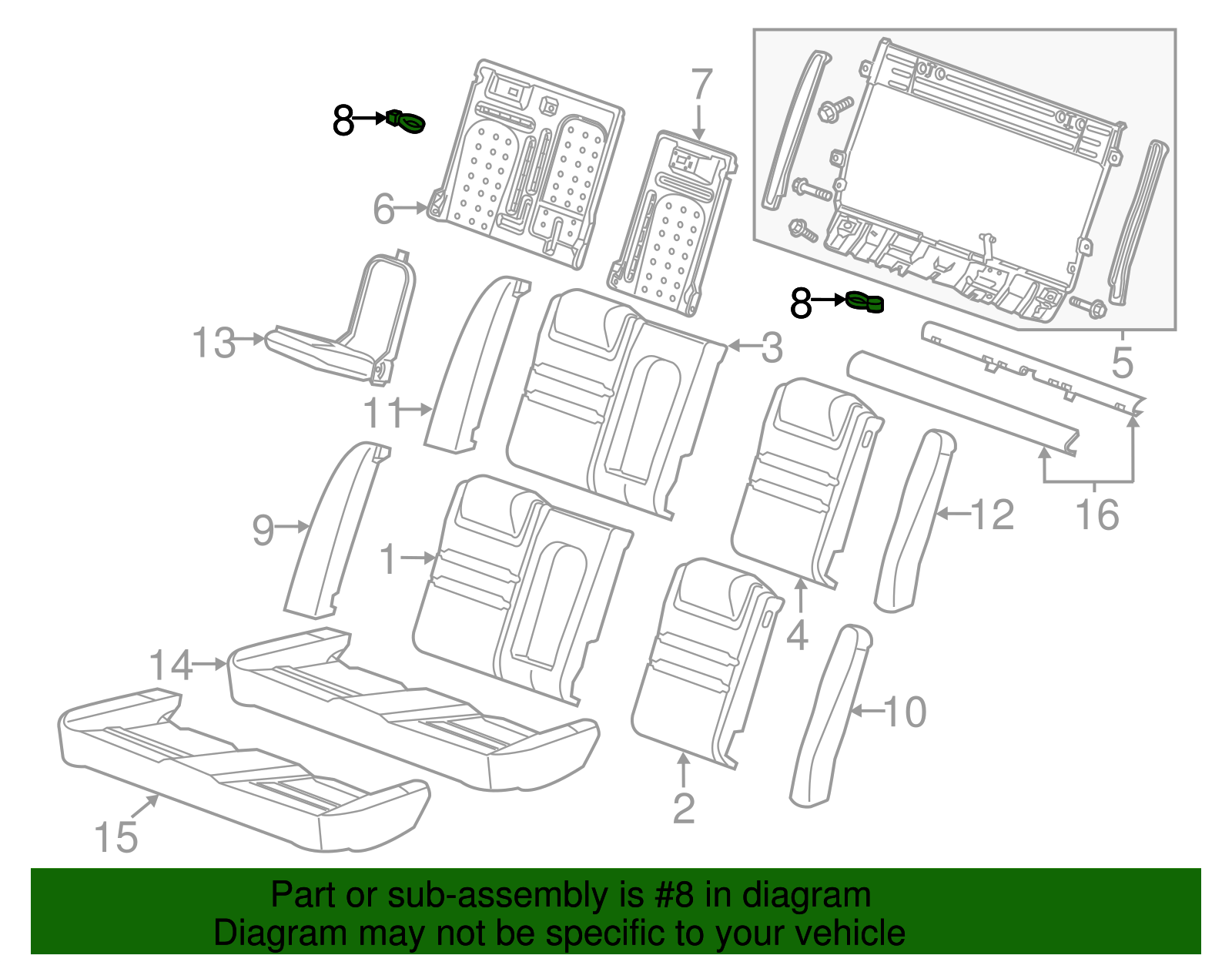 Light Neutral Rear Seat Pull Strap - GM (88897676)