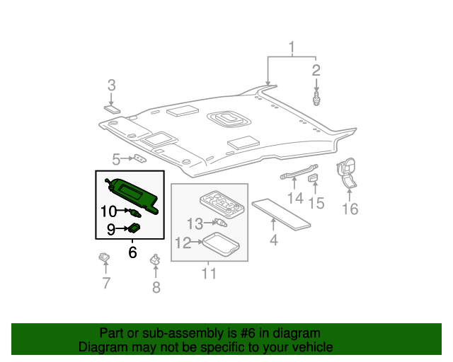20062008 Toyota Solara SunVisor 74320AA232B1 Toyota Parts Center
