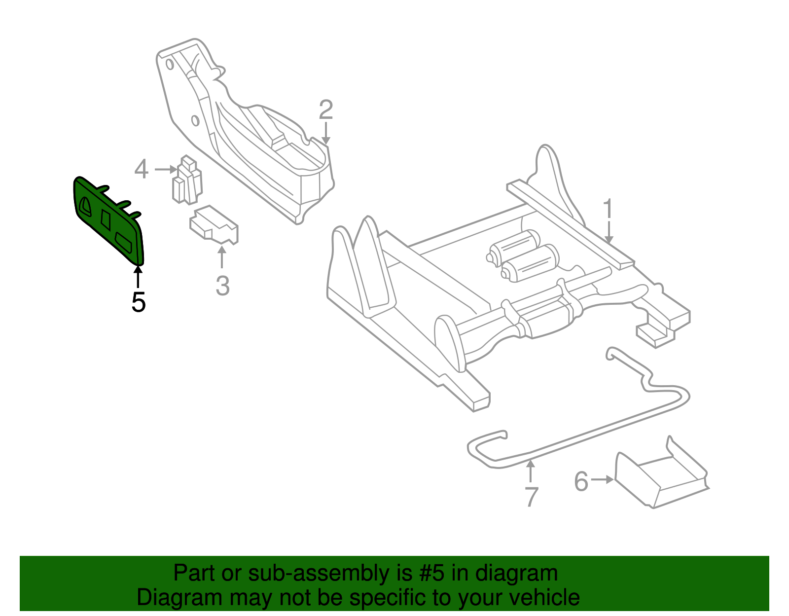 Seat Switch Panel Bezel - GM (88941685)