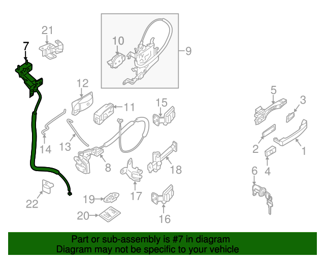 20122021 Nissan Door Latch Assembly 905021PC0A