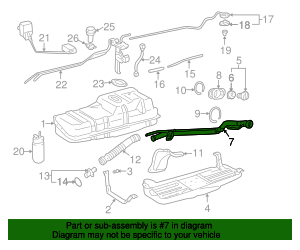 Fuel Tank Filler Neck Hose Pipe Fits 2000 2001 2002 Chevrolet GMC Sono 2 2l