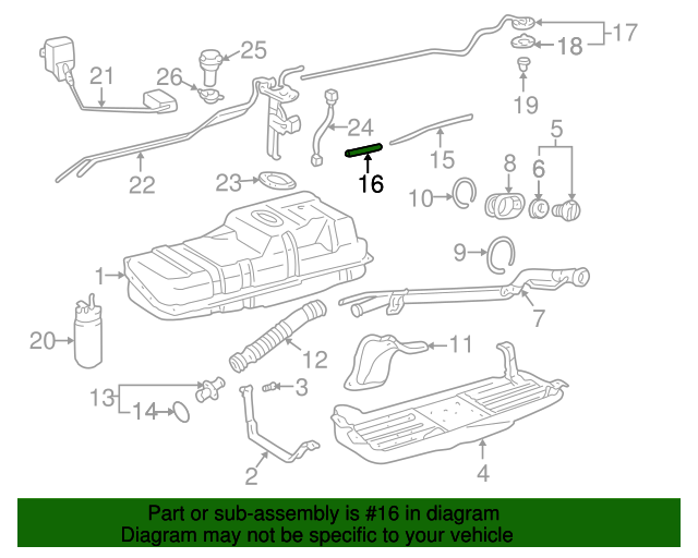 Genuine Toyota 77203-35461 Fuel Tube Sub-Assembly