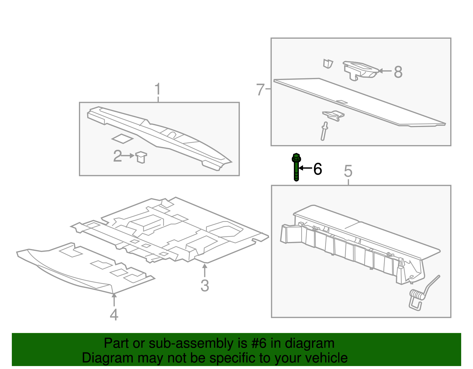 8x1.25x59.05 Front Compartment Side Rail Bolt - GM (11562133)