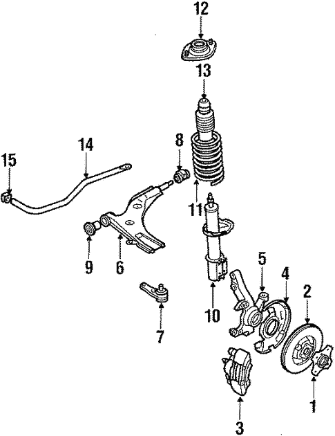 Front Brakes for 1988 Mazda 323 #0