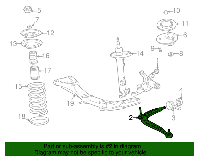 31122228462 19962002 BMW Lower Control Arm (31122228462) BMW
