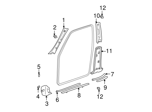 TOYOTA 62112-42011-B1 Cowl and Kick Panel Side Trim Board