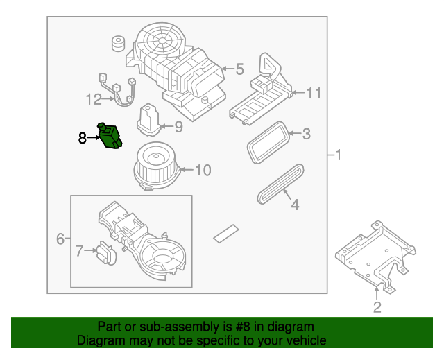 20132020 Nissan Pathfinder Actuator 277413KA0A Nissan Parts Store