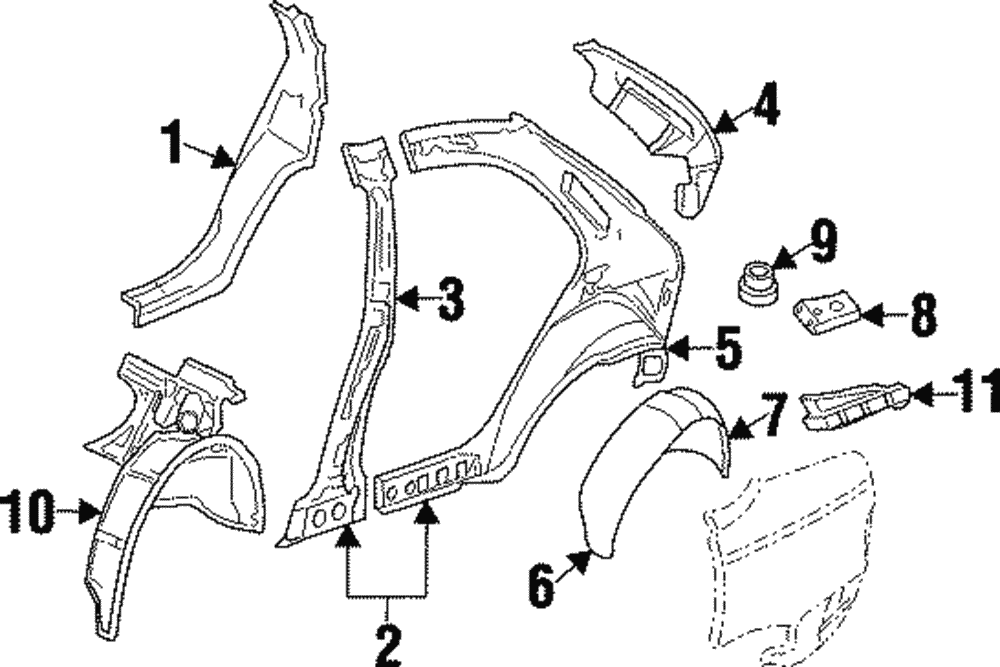 Liner, Rear W/H Panel Rear - GM (90494111)