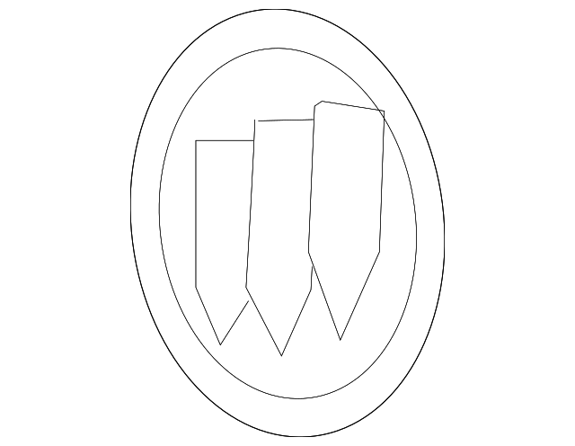Front Grille Tri-Shield Logo - Buick (25759434)