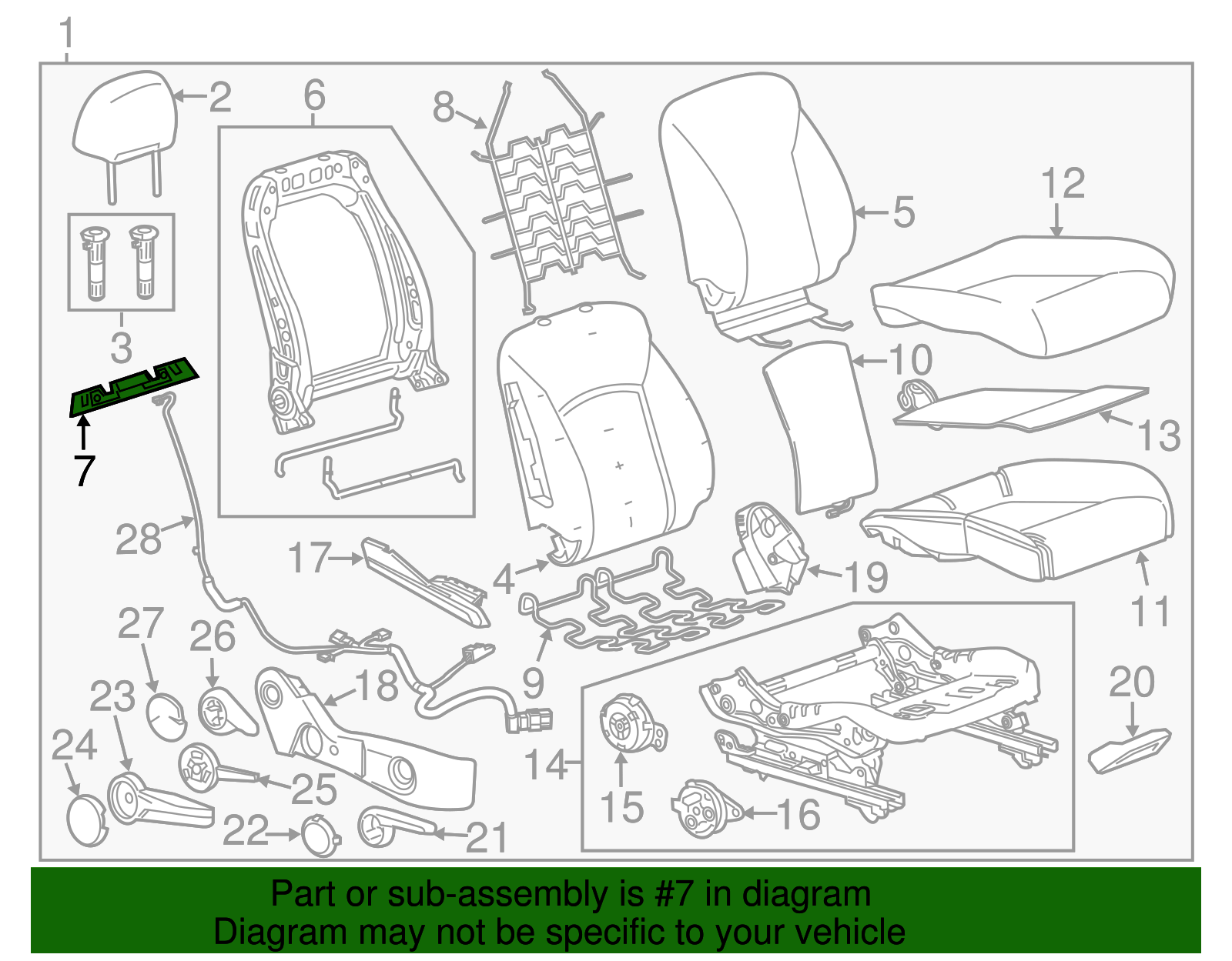 Front Seat Back Pad Support Bracket - GM (96875862)
