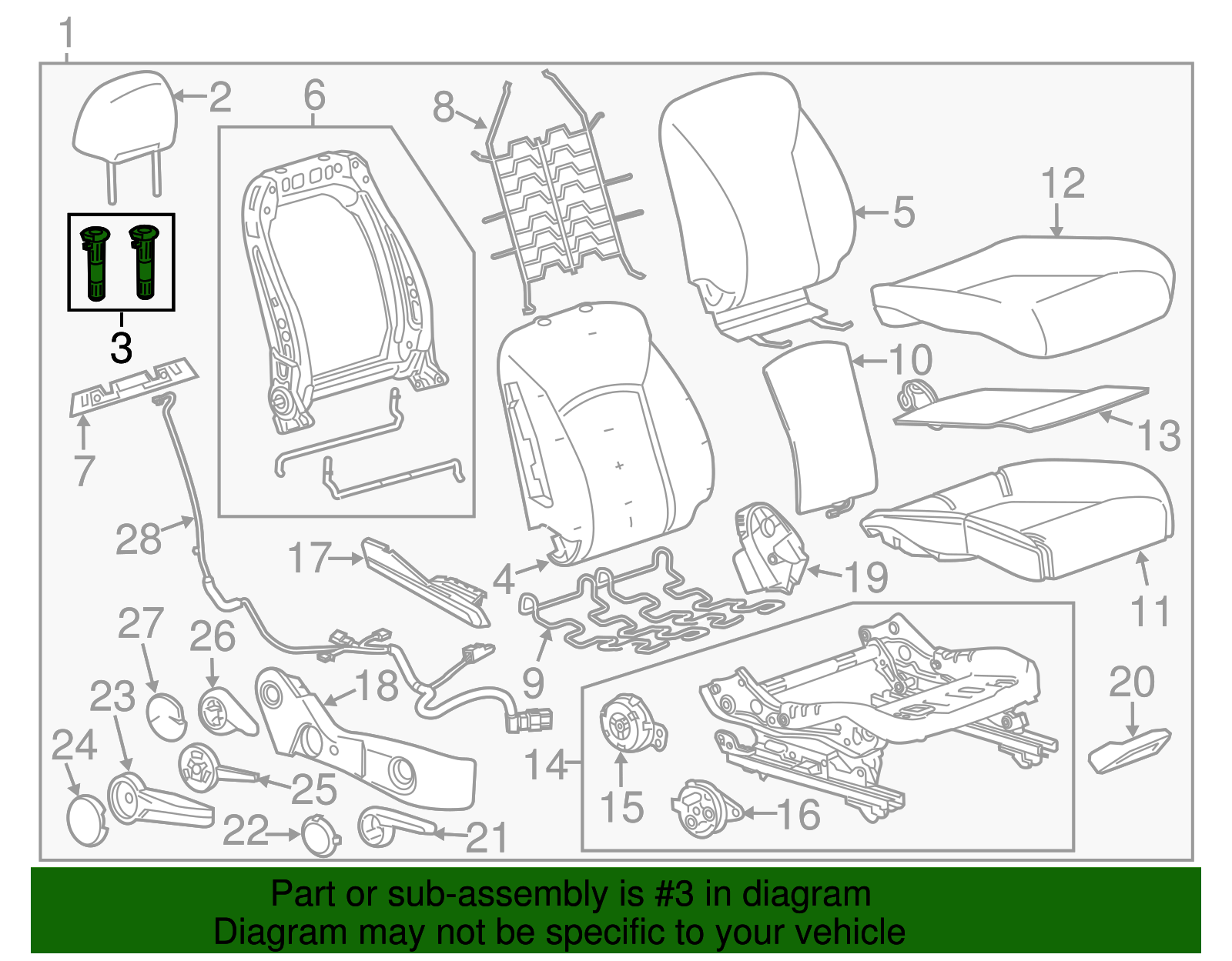 Light Neutral Head Restraint Guide - GM (95970668)