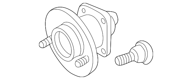 Rear Wheel Hub and Bearing Assembly with Wheel Speed Sensor and Wheel Studs - GM (7470555)