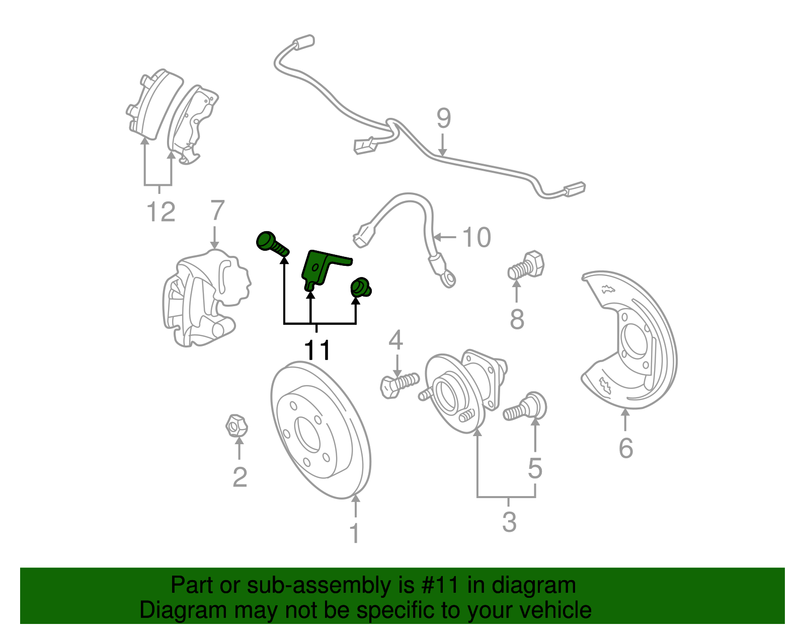 Brake Hose Bracket - GM (25665417)
