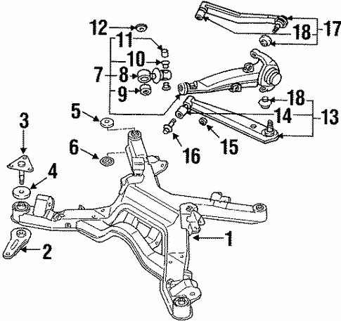 Rear Suspension for 1997 Mitsubishi 3000GT | Mitsubishi Parts Warehouse