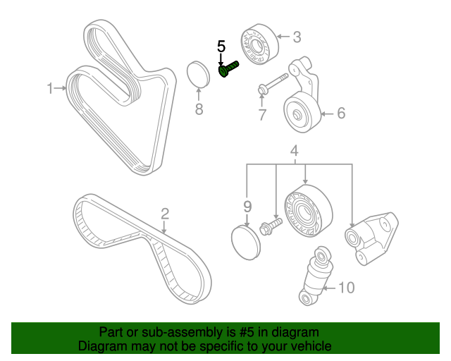 Genuine BMW 11281407979 Idler Pulley Bolt FREE Shipping on Most Orders 499+ OEMG