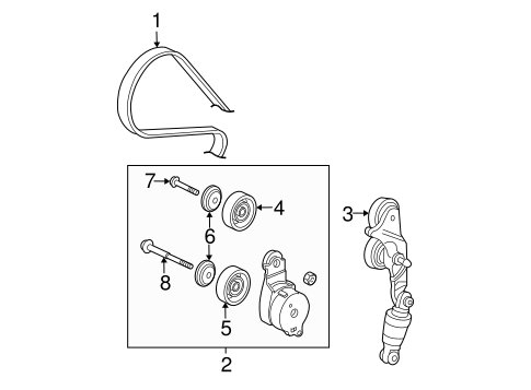 Belts & Pulleys for 2012 Honda Accord Genuine Honda Parts