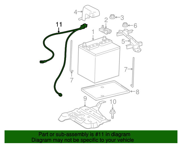 8212321080 Negative Cable 20052010 Scion tC OEM Genuine Toyota