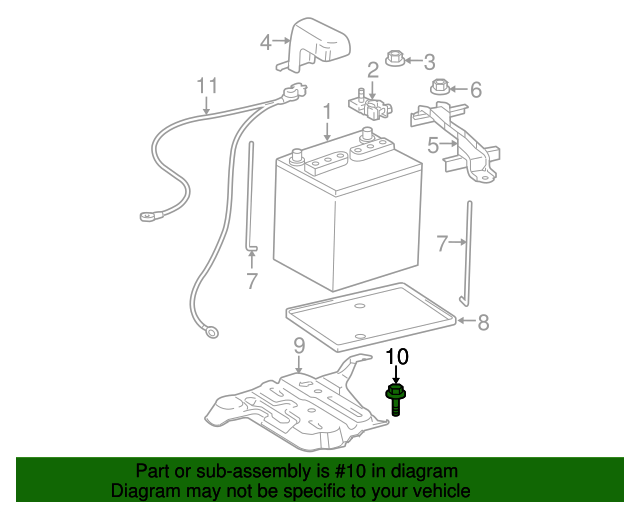 Belt & Retractor Mount Bolt Toyota (9008011255) Toyota Parts