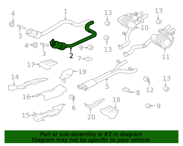 Genuine OEM Catalytic Converter Part LR116934 Fits 2020 Land Rover