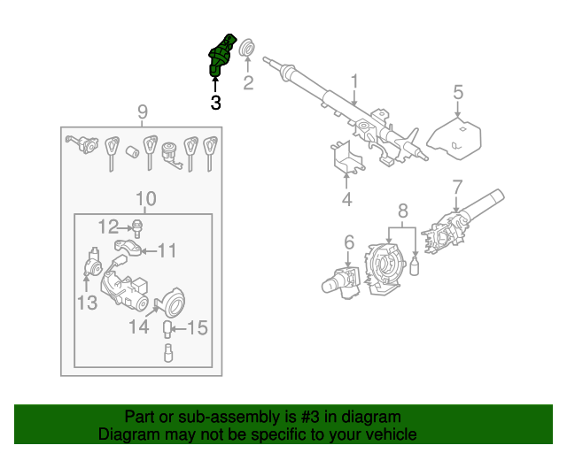 20102014 Subaru UJoint Coupling 34170AJ031 OEM Parts Online