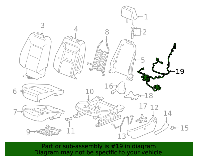 20192021 GM Power Seat Wiring Harness 84794266 GM Parts Online