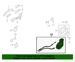 61035AL01A - OEM NEW 15-17 Subaru Legacy Outback Left Latch Actuator