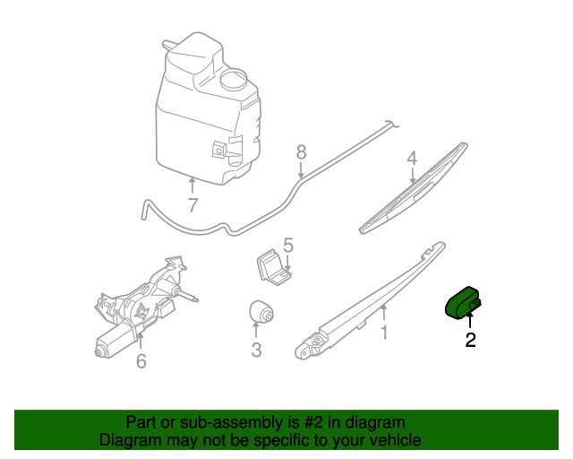 20042015 Nissan Wiper Arm Cover 287827S000 Nissan Parts Plus