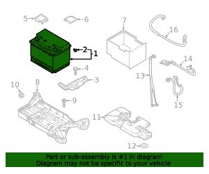 2013-2025 Volkswagen Vehicle Battery 5K0-915-105-G | OEM Parts Online
