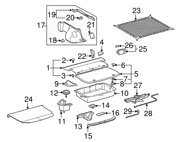 2006-2009 Toyota Prius Tonneau Cover 64910-47011-E0 | Millennium Toyota ...