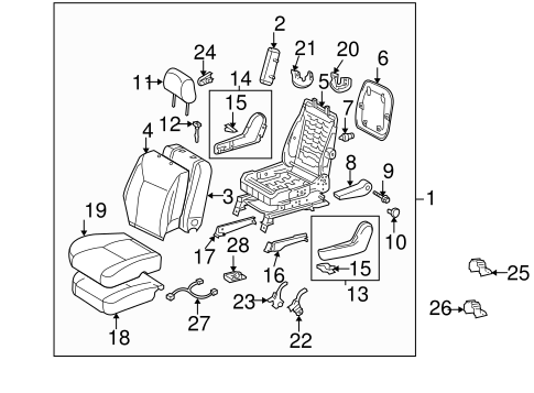 Front Seat Components for 2008 Toyota Sienna #4