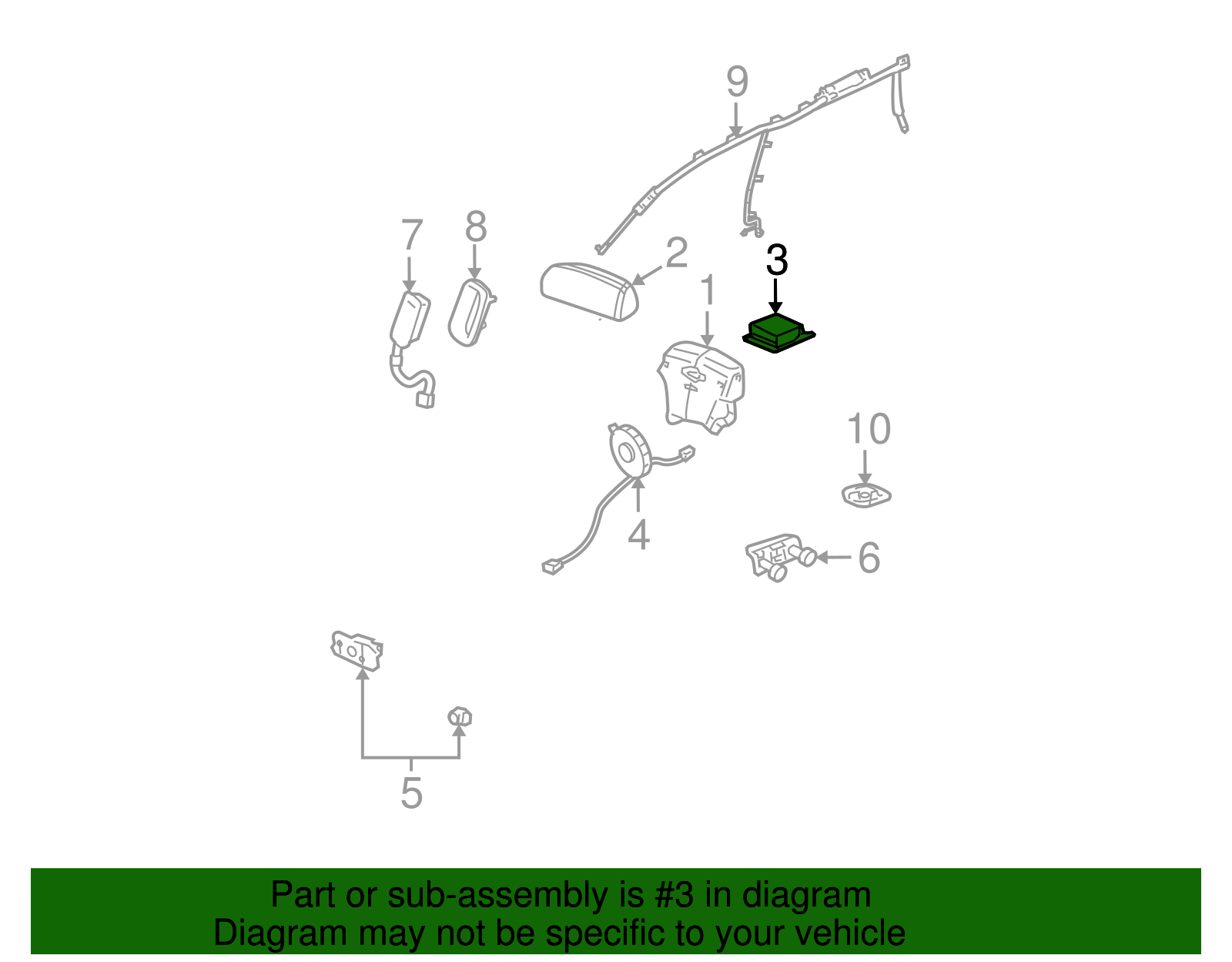 Airbag Sensing and Diagnostic Module - GM (12233979)
