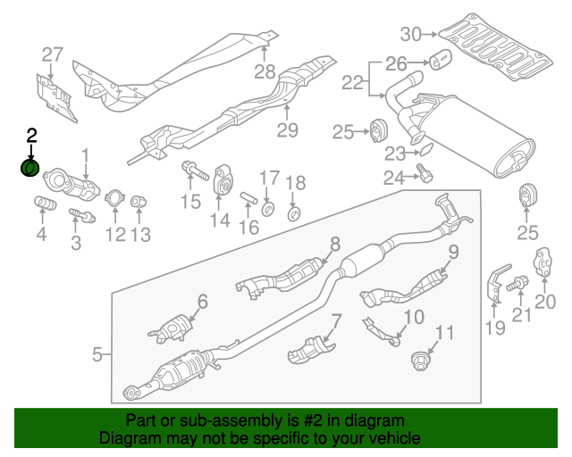 1575A082 - Front Pipe Seal 2001-2023 Mitsubishi | Mitsubishi Direct Parts