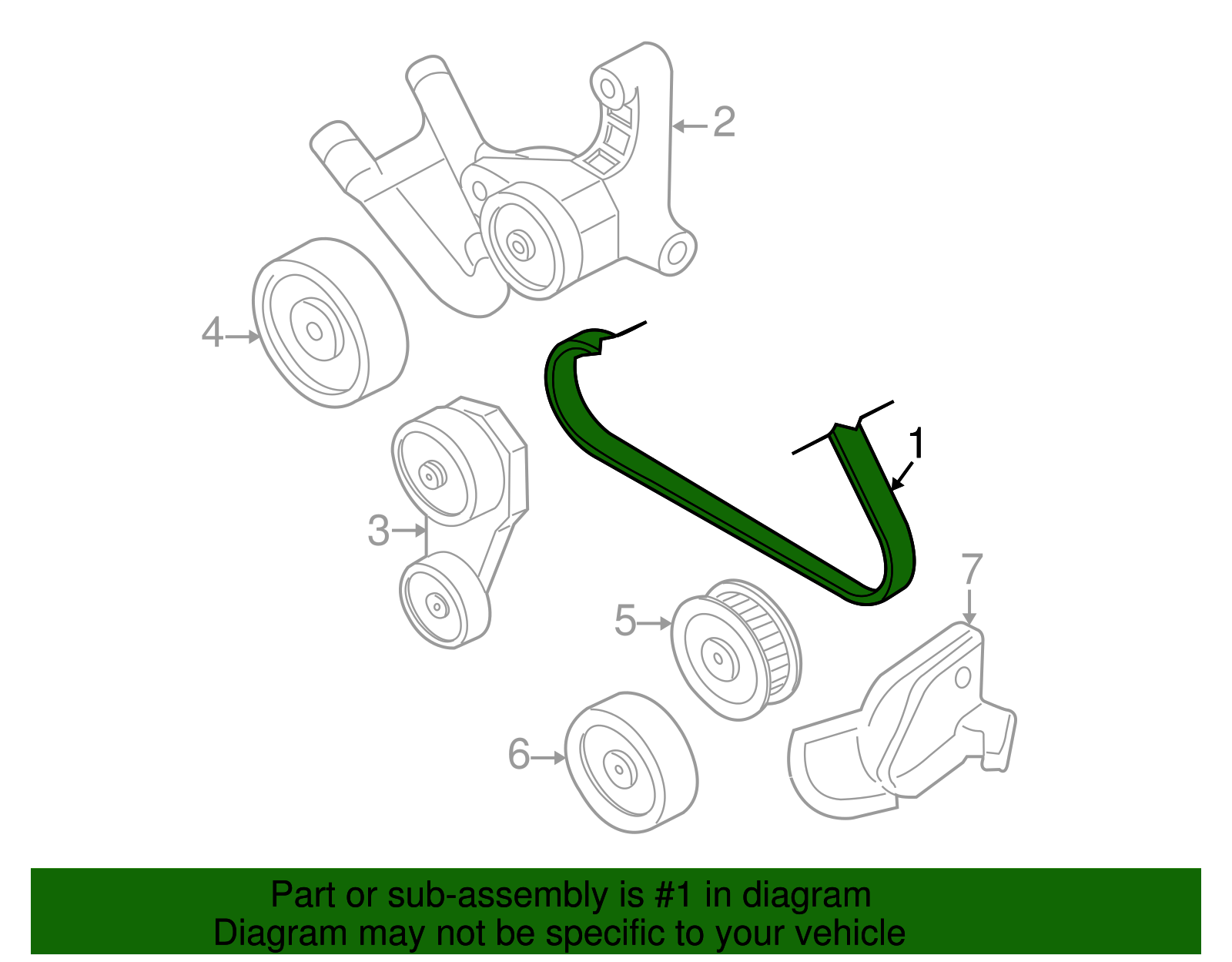 V-Ribbed Serpentine Belt - GM (19355283)