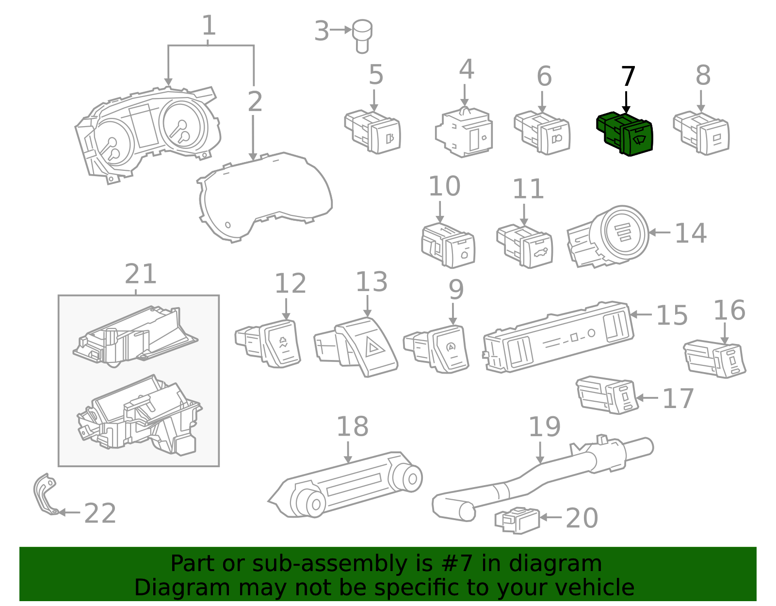 Window Defroster Switch - Toyota (84794-0R030)