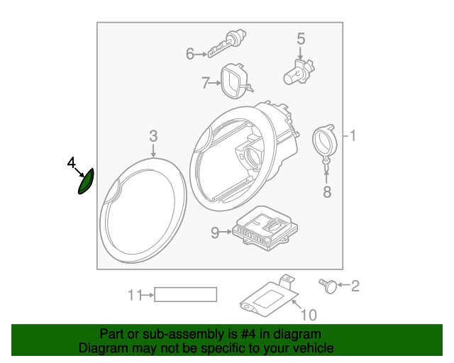 20022008 Mini Cooper Headlight Washer Cover 63126922155 Mini