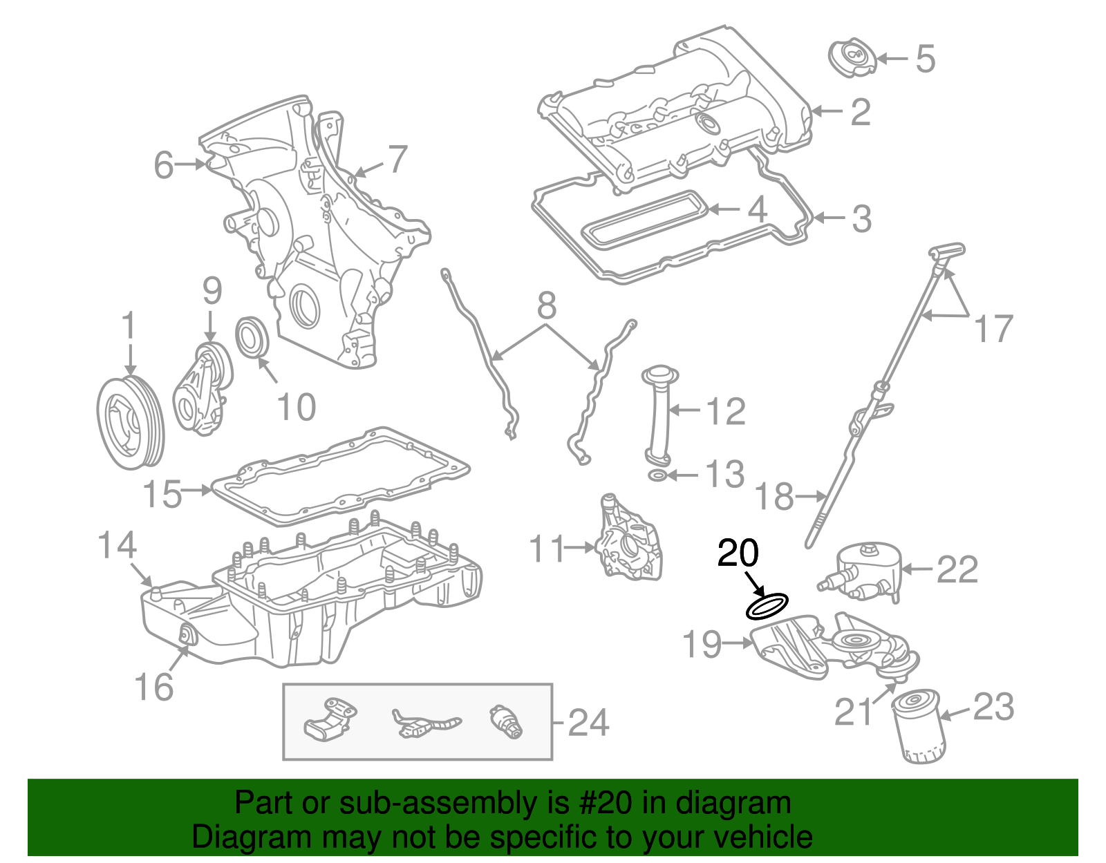 Adapter Gasket - Ford (XW4Z-6840-BA)