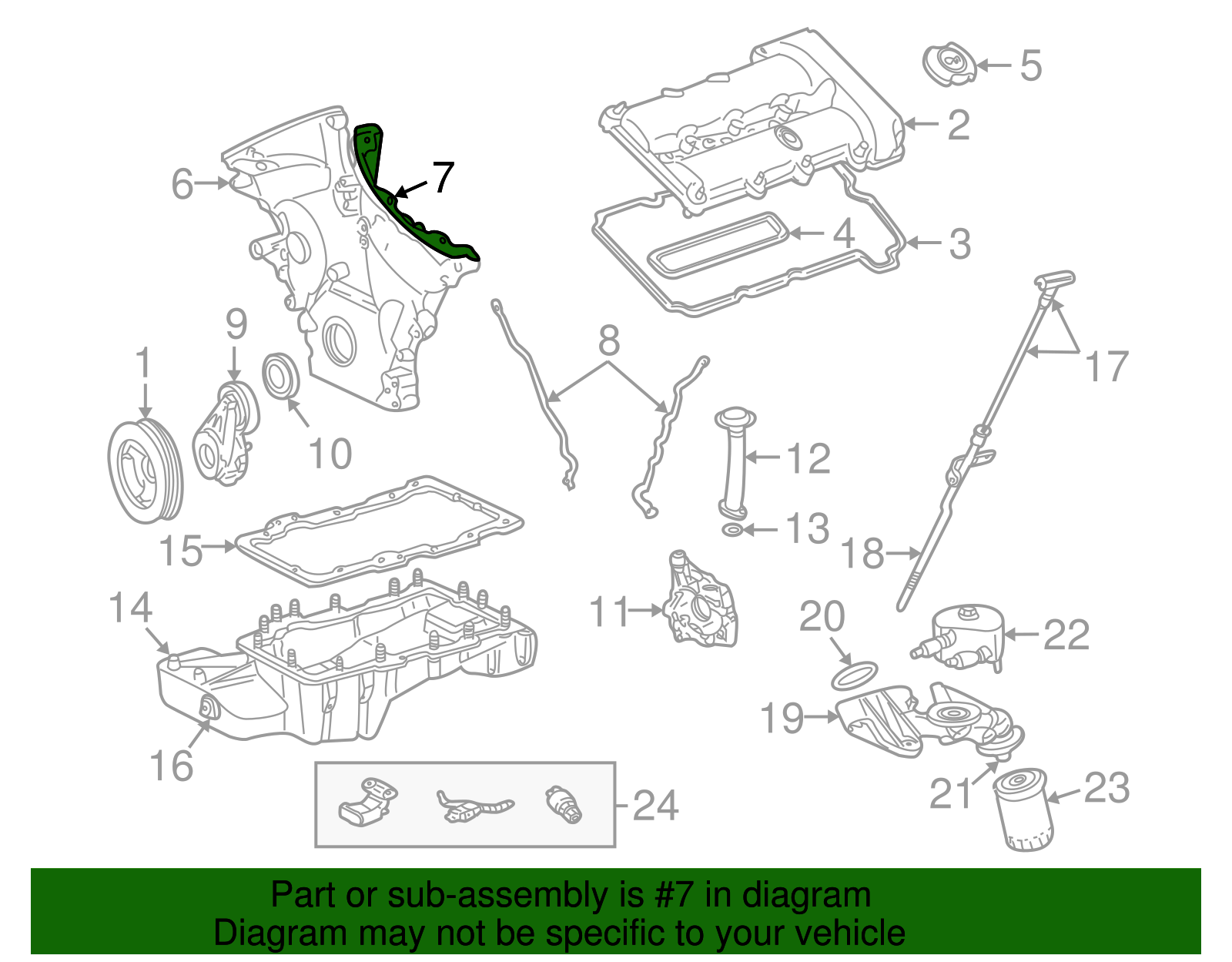 Timing Cover Gasket - Ford (XW4Z-6020-EA)