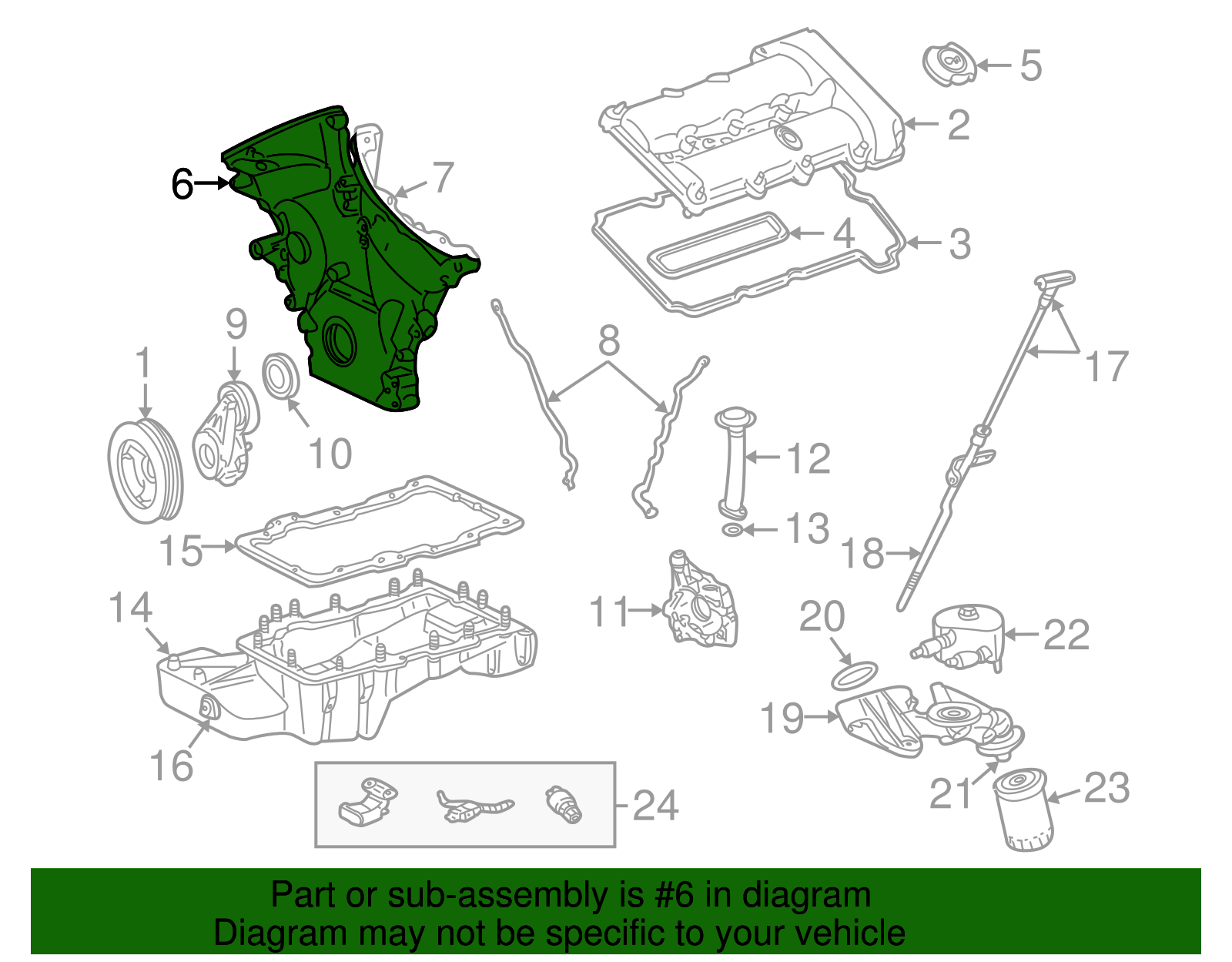 Timing Cover - Ford (XW4Z-6019-AA)