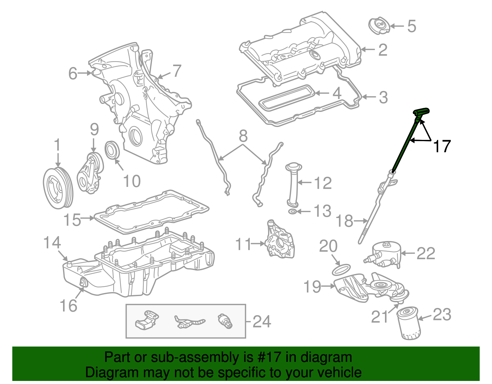 Dipstick - Ford (XW4Z-6750-CA)
