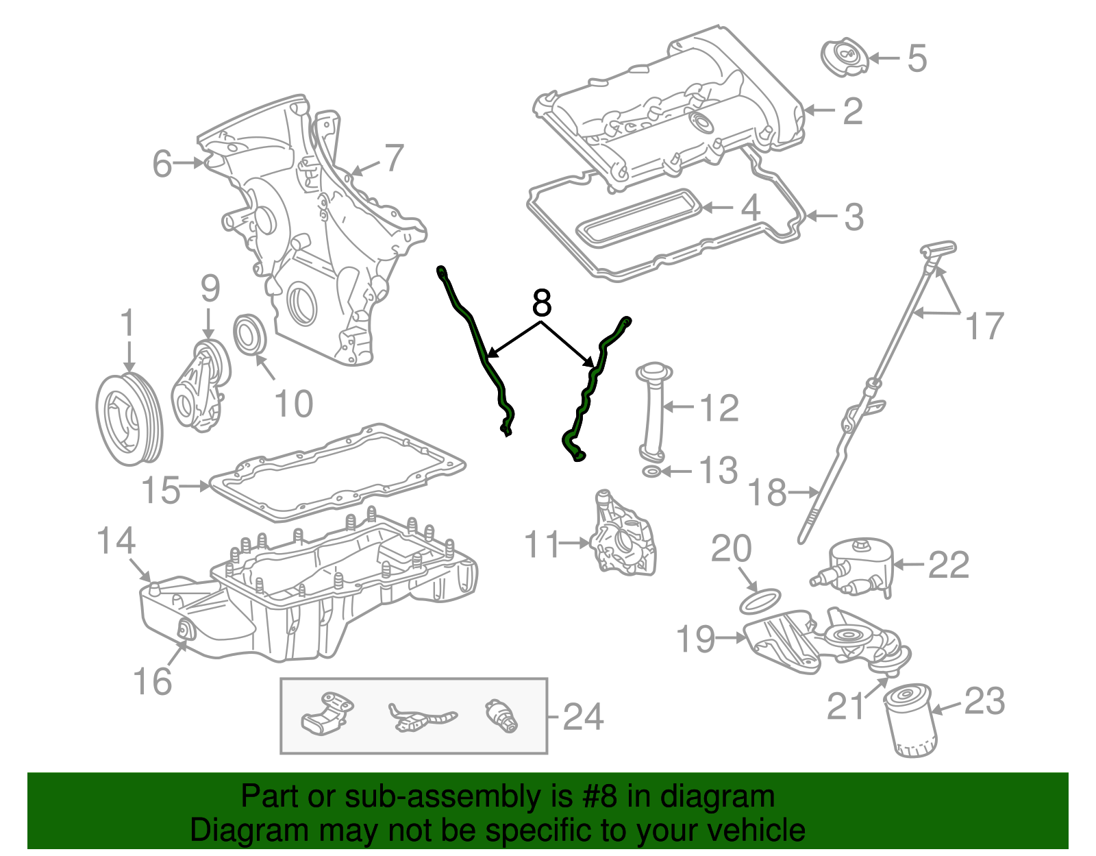 Timing Cover Gasket - Ford (XW4Z-6020-DA)