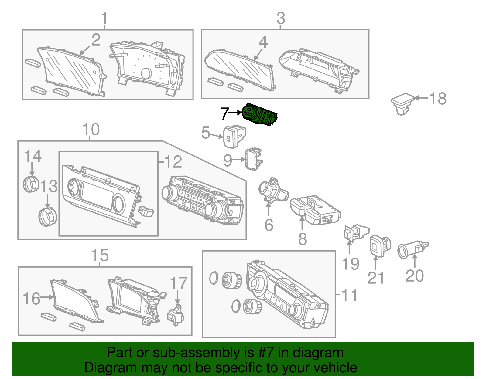 35570-TR0-A12 - 2014-2015 Honda Civic - Switch Assembly Economy ...