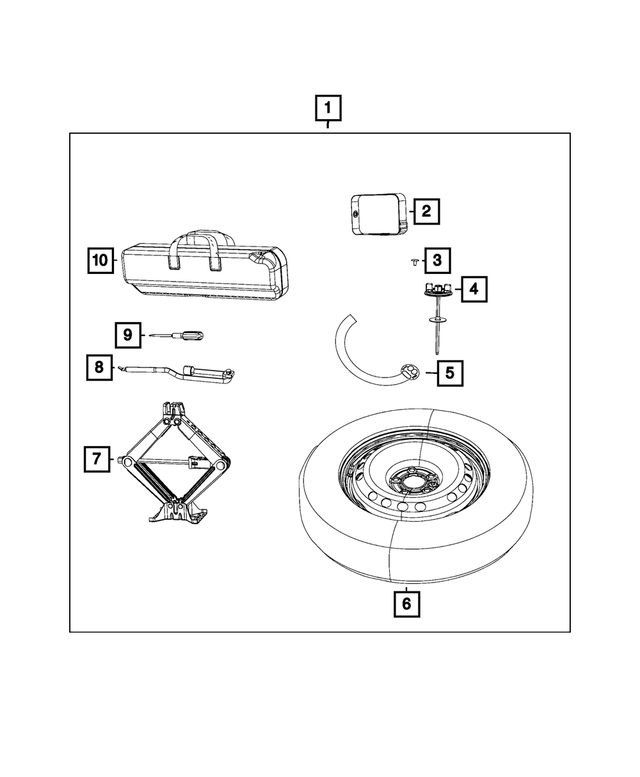 20152021 Jeep Renegade Spare Tire Kits 82214679AG MOPAR Parts On Sale