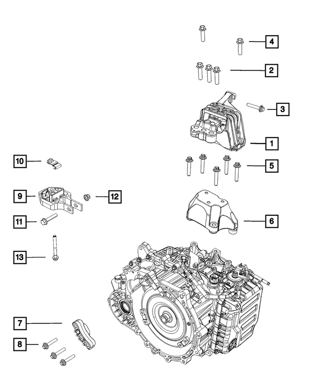 Engine Motor Mount For 2012-2016 Dodge Dart 1.4L, 2.0L, 2.4L - Replaces 68081490AD