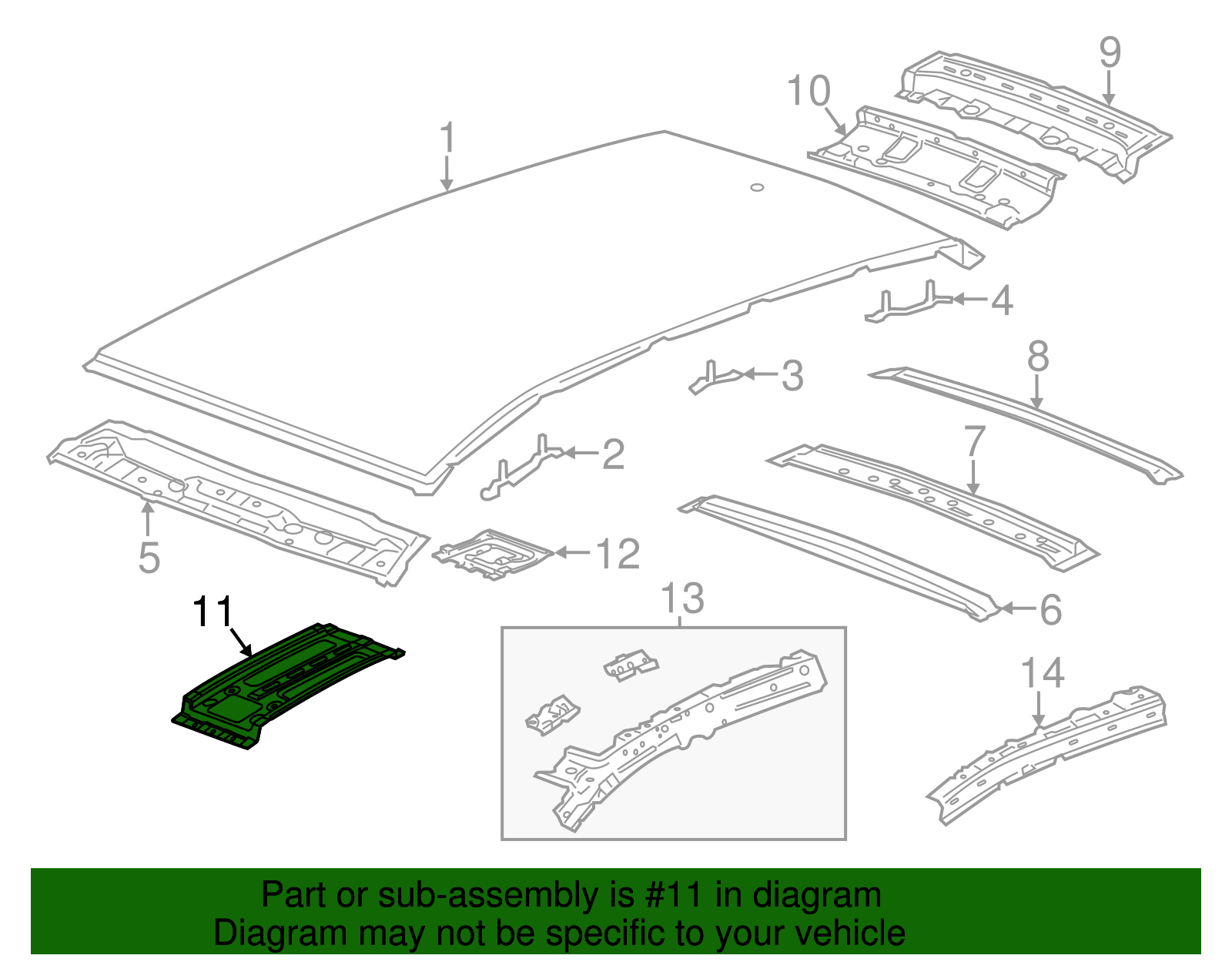 Roof Console Bracket - GM (96660036)