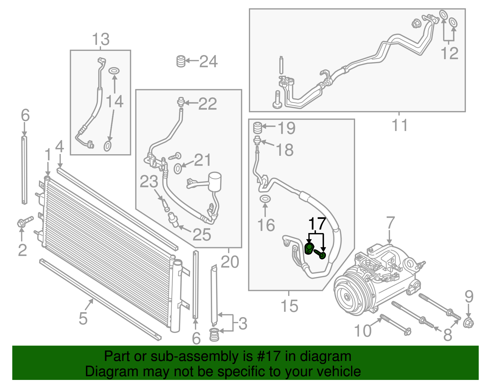 Motorcraft™ A/C Refrigerant Line O-Ring - Ford (YF-37199)