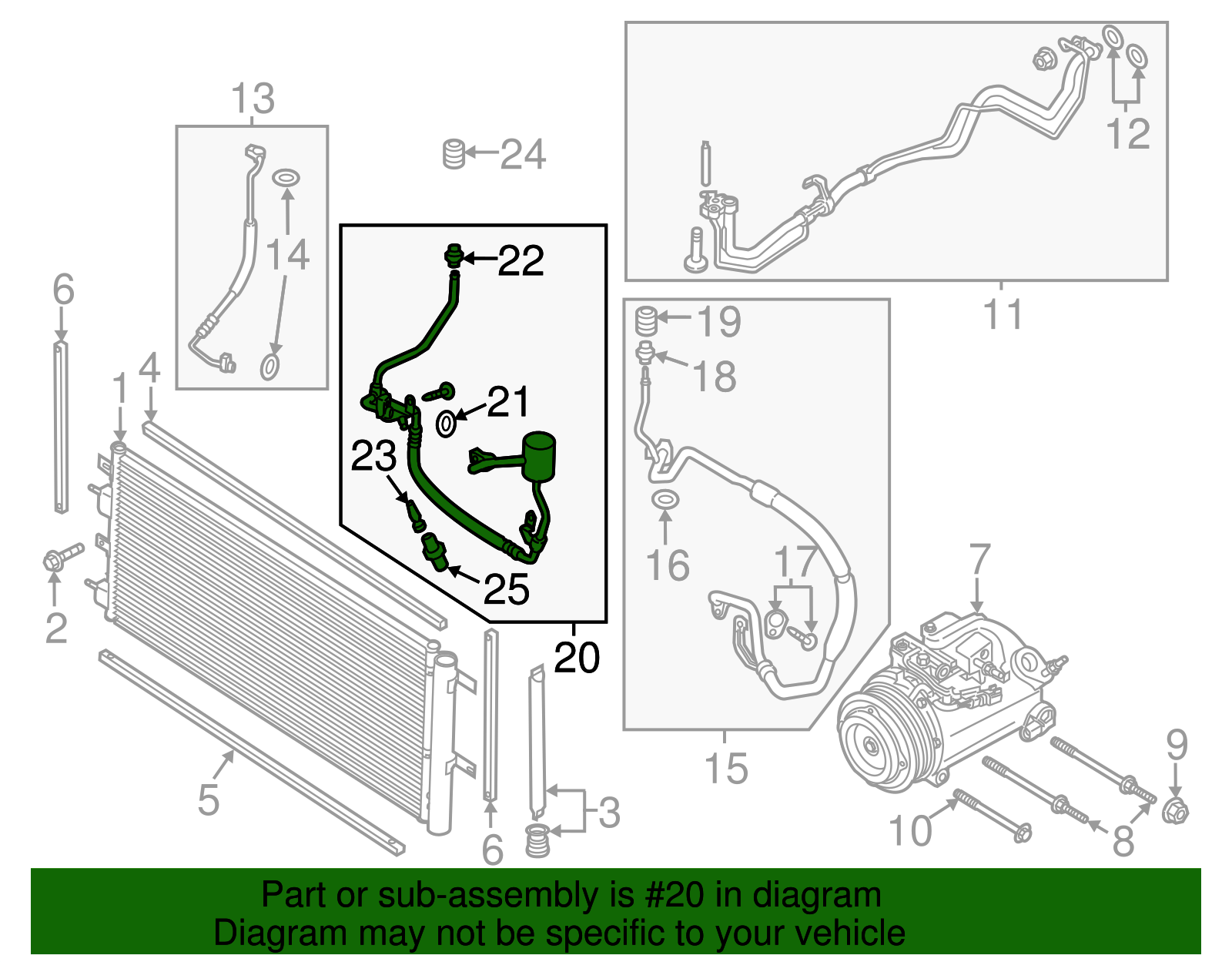 Motorcraft™ Discharge Hose - Ford (YF-37206)