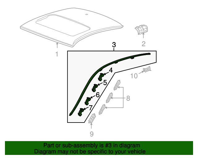 20082012 Honda Accord Roof Molding 73152TE0A01 XportAuto
