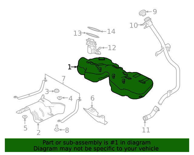 LR166368 Fuel Tank 20192023 Land Rover Range Rover Velar